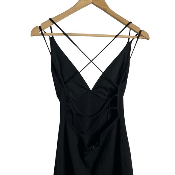 Lulus Be-All Trend-All Backless Black Midi Dress Size Small - Picture 8 of 12
